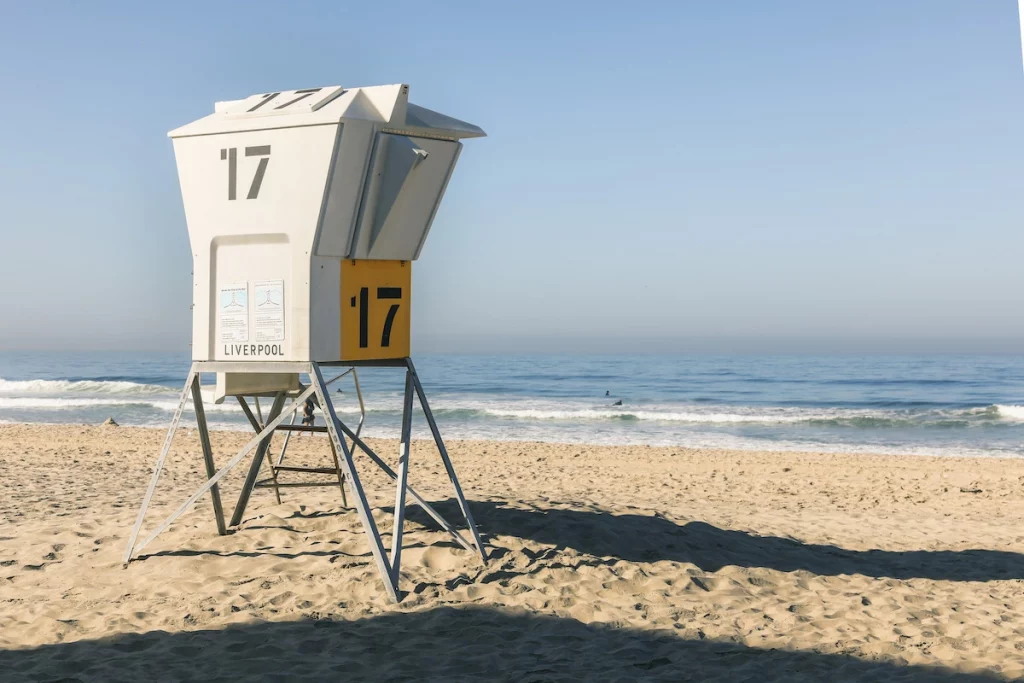 Lifeguard station at Mission Beach in San Diego, California